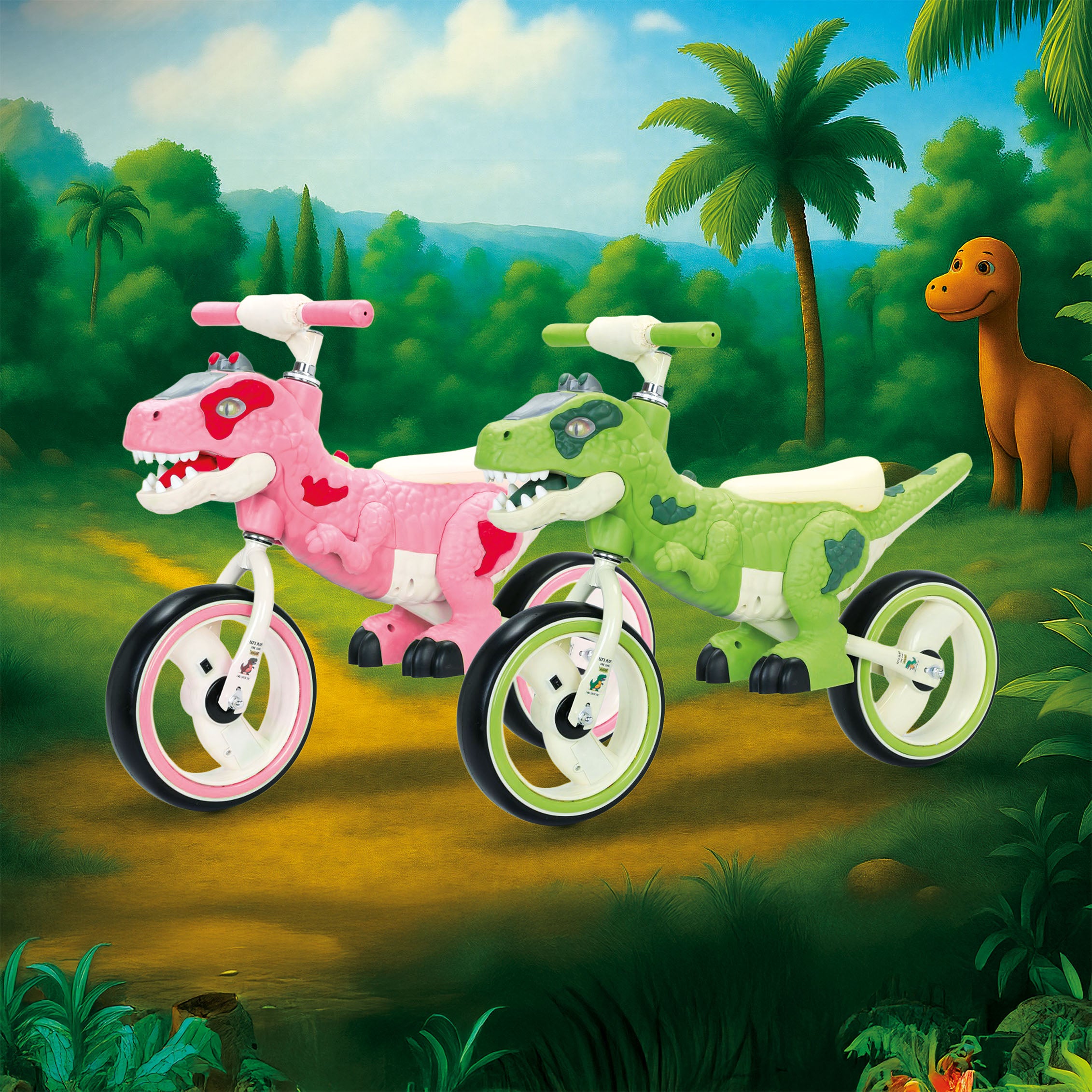 3D Dinosaurier Laufrad mit LED & Sound